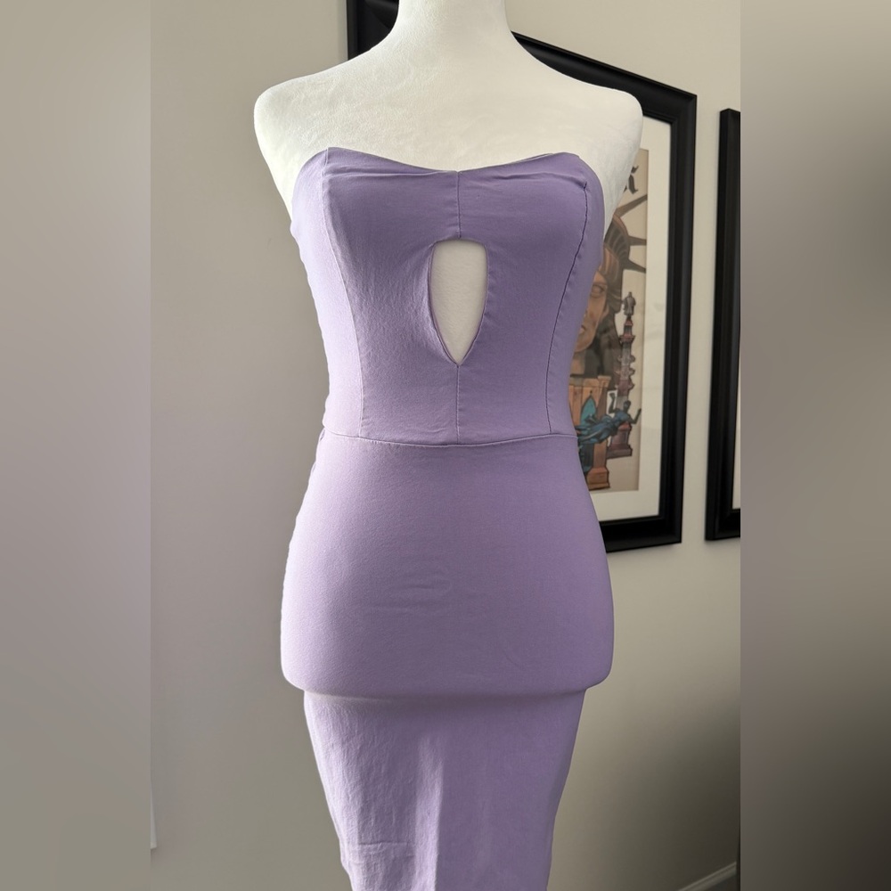 Preloved Solemio Strapless Lavender Dress